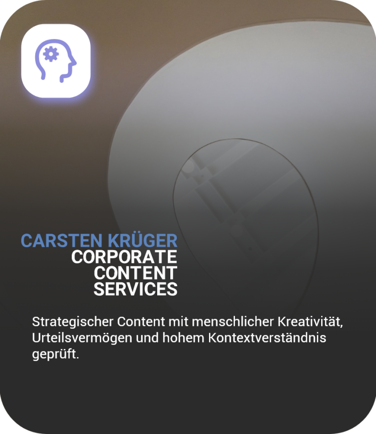 Carsten Krüger trägt das HUMAVE Label für menschlich erstellten Finanz-Content Carsten Krüger ist Spezialist für strategischen Content in Finanz-, Kapitalmarkt-, M&A- und Nachfolgethemen und trägt das HUMAVE Label für n