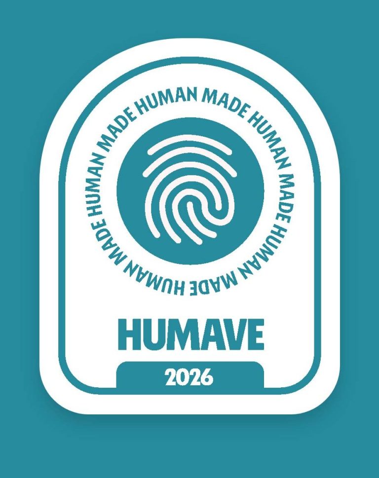 Logo mit Fingerabdruck und dem Text "HUMAVE 2026" auf türkisfarbenem Hintergrund.