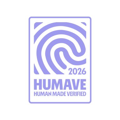 Transparente Version des HUMAVE Labels für die Einbindung in Bilder und visuelle Designs ohne störenden Hintergrund